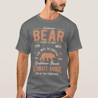 Authentischer Bär lustige Tiere Geschenk T-Shirt