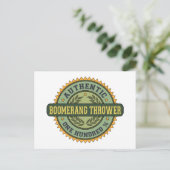 Authentischer Boomerang Thrower Postkarte (Stehend Vorderseite)
