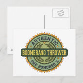 Authentischer Boomerang Thrower Postkarte (Vorne/Hinten)