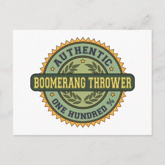 Authentischer Boomerang Thrower Postkarte (Vorderseite)