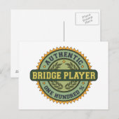 Authentischer Bridge-Player Postkarte (Vorne/Hinten)