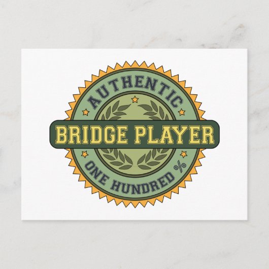 Authentischer Bridge-Player Postkarte (Vorderseite)
