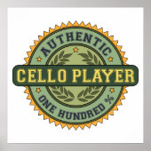Authentischer Cello Player Poster (Vorne)