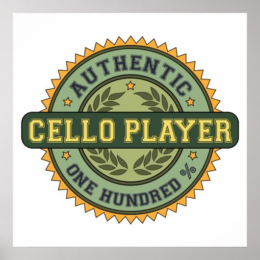 Authentischer Cello Player Poster (Vorne)