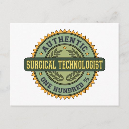 Authentischer Chirurgischer Technologe Postkarte (Vorderseite)
