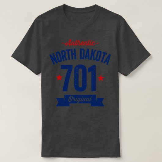 Authentischer Code North Dakota 701 T-Shirt (Design vorne)