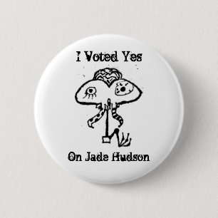 Authentischer der Jade-Hudson-Knopf Button