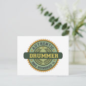 Authentischer Drummer Postkarte (Stehend Vorderseite)