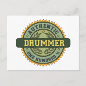 Authentischer Drummer Postkarte (Vorderseite)
