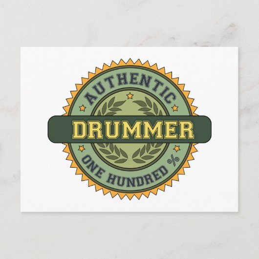 Authentischer Drummer Postkarte (Vorderseite)