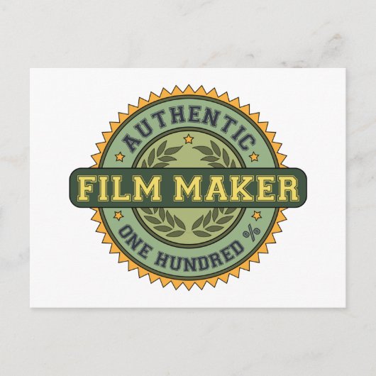 Authentischer Filmemacher Postkarte (Vorderseite)