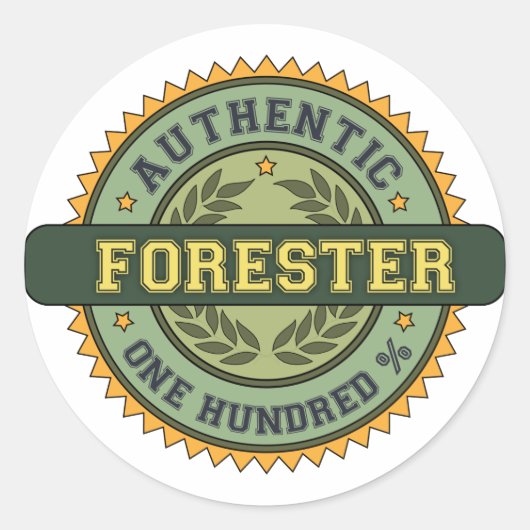 Authentischer Forster Runder Aufkleber (Vorderseite)