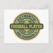 Authentischer Fußballspieler Postkarte (Vorderseite)