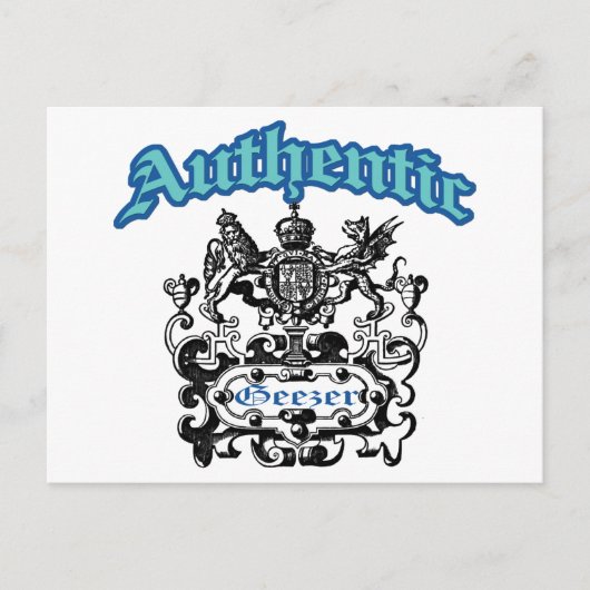 Authentischer Geezer Postkarte (Vorderseite)
