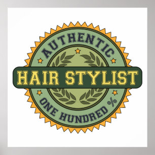 Authentischer Haar-Stylist Poster