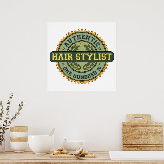 Authentischer Haarstylist Poster (Küche)