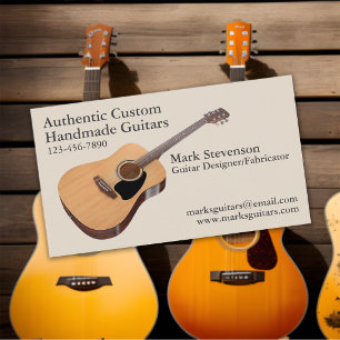 Authentischer handgefertigter Gitarrenbauer für ma Visitenkarte