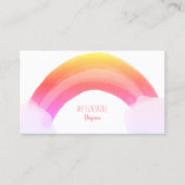 Authentischer, handgezogener Regenbogen | Aquarell Visitenkarte (Vorderseite)
