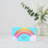 Authentischer, handgezogener Regenbogen | Aquarell Visitenkarte (Stehend Vorderseite)