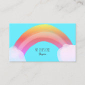 Authentischer, handgezogener Regenbogen | Aquarell Visitenkarte (Vorderseite)