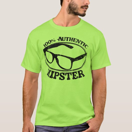Authentischer Hipster T-Shirt (Vorderseite)