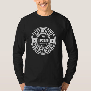 Authentischer Hipster Vintage Pipe Smoker Mustache T-Shirt