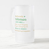 Authentischer Ire für Miire Funny Mattglas Bierglas (Vorderseite Links)