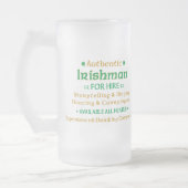 Authentischer Ire für Miire Funny Mattglas Bierglas (Links)