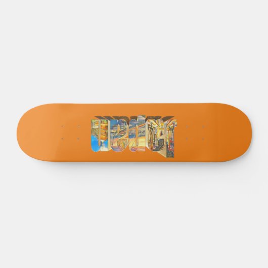 Authentischer japanischer Retro-Vintager Stil Skateboard (Horizontal)