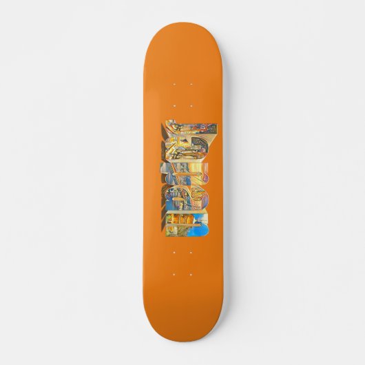 Authentischer japanischer Retro-Vintager Stil Skateboard (Vorne)