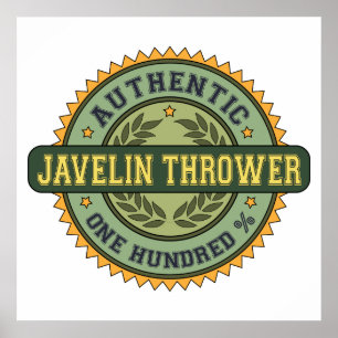 Authentischer Javelin Thrower Poster