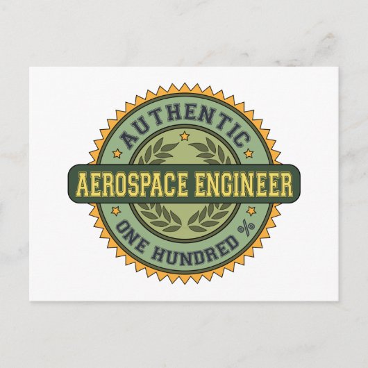 Authentischer Luftfahrtingenieur Postkarte (Vorderseite)