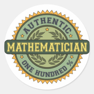 Authentischer Mathematiker Runder Aufkleber