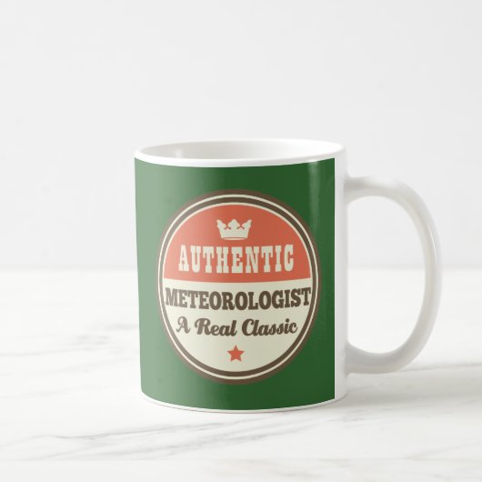 Authentischer Meteorologe ein wirklicher Klassiker Kaffeetasse (Rechts)