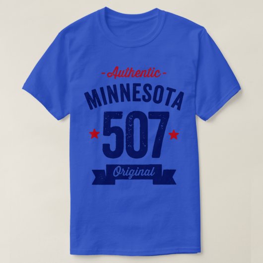 Authentischer Minnesota 507 Bereichscode T-Shirt (Design vorne)