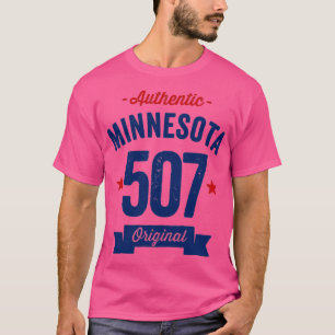 Authentischer Minnesota 507 Bereichscode T-Shirt