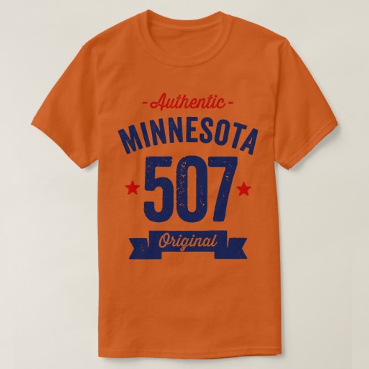 Authentischer Minnesota 507 Bereichscode T-Shirt (Design vorne)