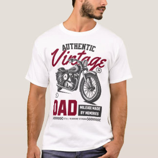 Authentischer Motorrad-T - Shirt für Vintage Vater