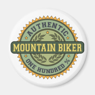 Authentischer Mountainbiker Magnet
