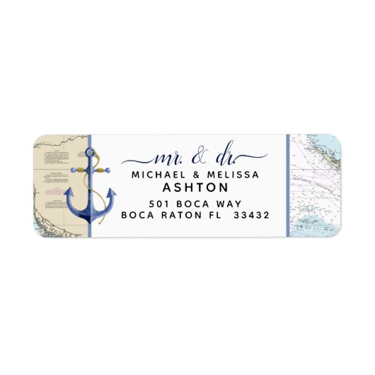 Authentischer #Nautical Chart Anchor #Florida #Wed (Vorne)