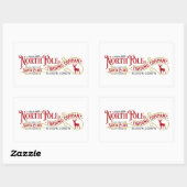 Authentischer Nordpol machte Weihnachtsgeschenk-Au Rechteckiger Aufkleber (Blatt)