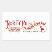Authentischer Nordpol machte Weihnachtsgeschenk-Au Rechteckiger Aufkleber (Vorderseite)