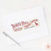 Authentischer Nordpol machte Weihnachtsgeschenk-Au Rechteckiger Aufkleber (Umschlag)