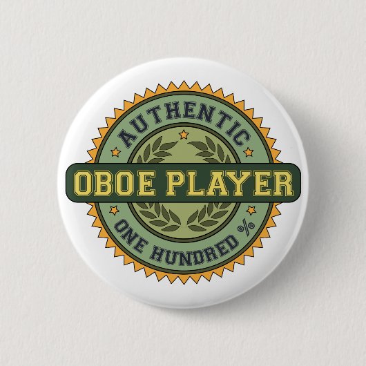 Authentischer Oboe Spieler Button (Vorderseite)