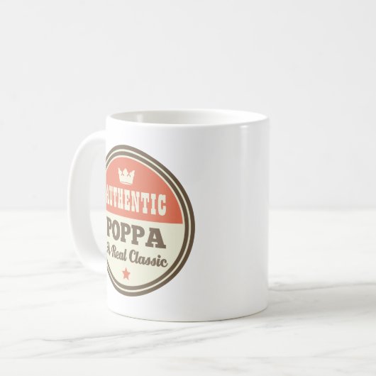 Authentischer Pappa ein wirklicher Klassiker Kaffeetasse (Vorderseite Links)