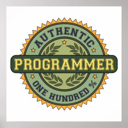 Authentischer Programmierer Poster (Vorne)