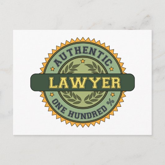 Authentischer Rechtsanwalt Postkarte (Vorderseite)