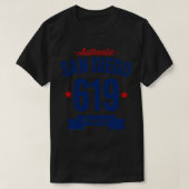 Authentischer San Diego 619 Bereichscode T-Shirt (Design vorne)