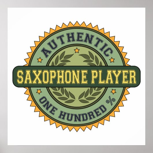 Authentischer Saxophone-Spieler Poster (Vorne)