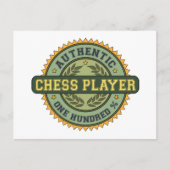 Authentischer Schachspieler Postkarte (Vorderseite)